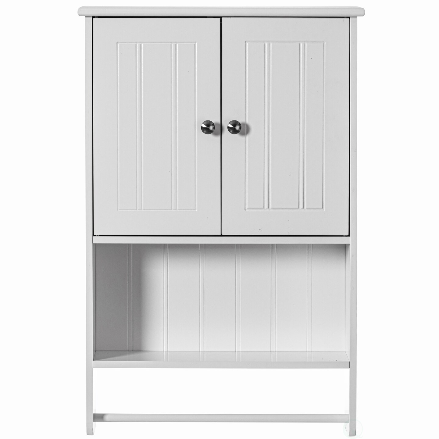 Bathroom Cabinet Wooden Medicine Cabinet Storage Organizer Double Door with  2 Shelves, and Open Display Shelf - On Sale - Bed Bath & Beyond - 38192123