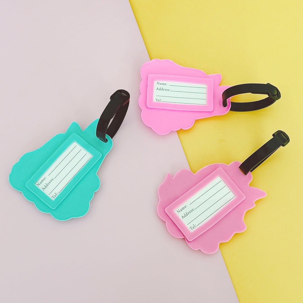 Wrapables Silicone Animal Luggage Tag with ID Card (Set of 3)