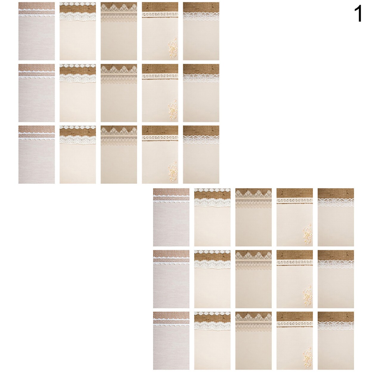 Generic 30Pcs Semitransparent Scrapbook Paper Smooth Surface Tearable Lace Scrap Booking Paper for Record