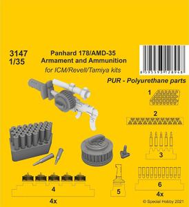 CMK 1/35 Panhard 178/AMD-35 Armament and Ammunition (ICM/Revell Tamiya ...