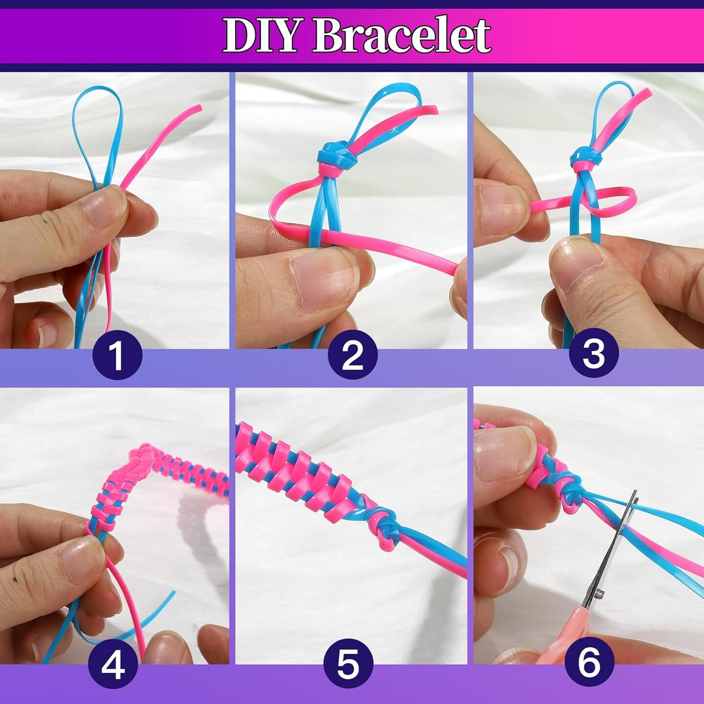 8 Colors Lanyard String Kit, Plastic String Lacing Cord, Bright Color String, Lanyard String for Crafts, Bracelets and Jewelry Making String Weaving Kit for Craft DIY