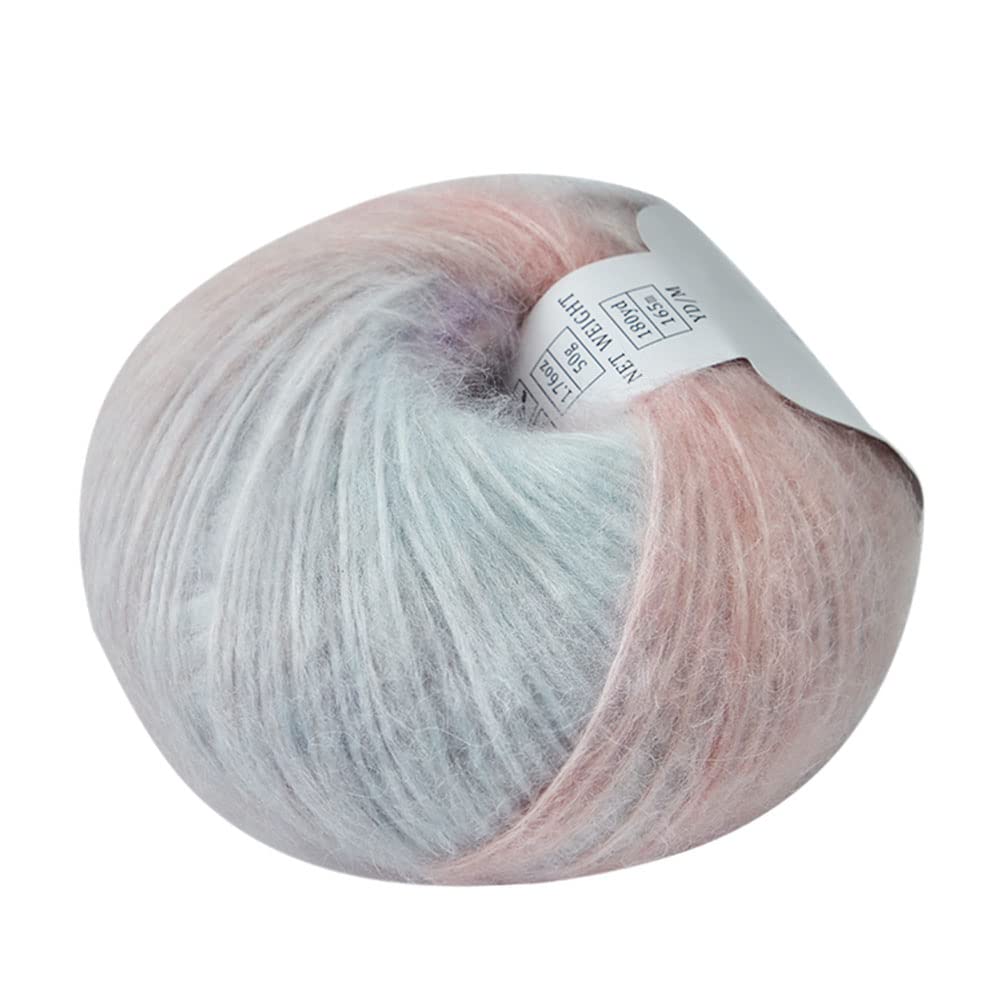 1 pack gradient spray wool yarn gradient colorful yarn multi color yarn