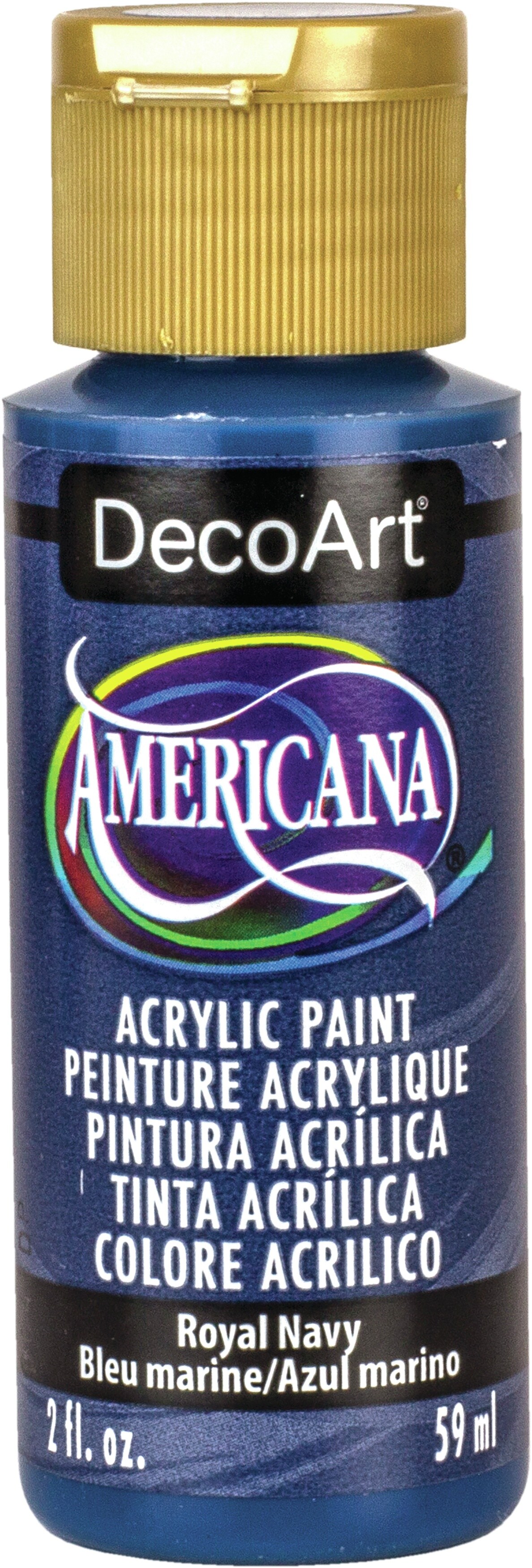 DecoArt Americana Acrylic Paint 2oz-Royal Navy