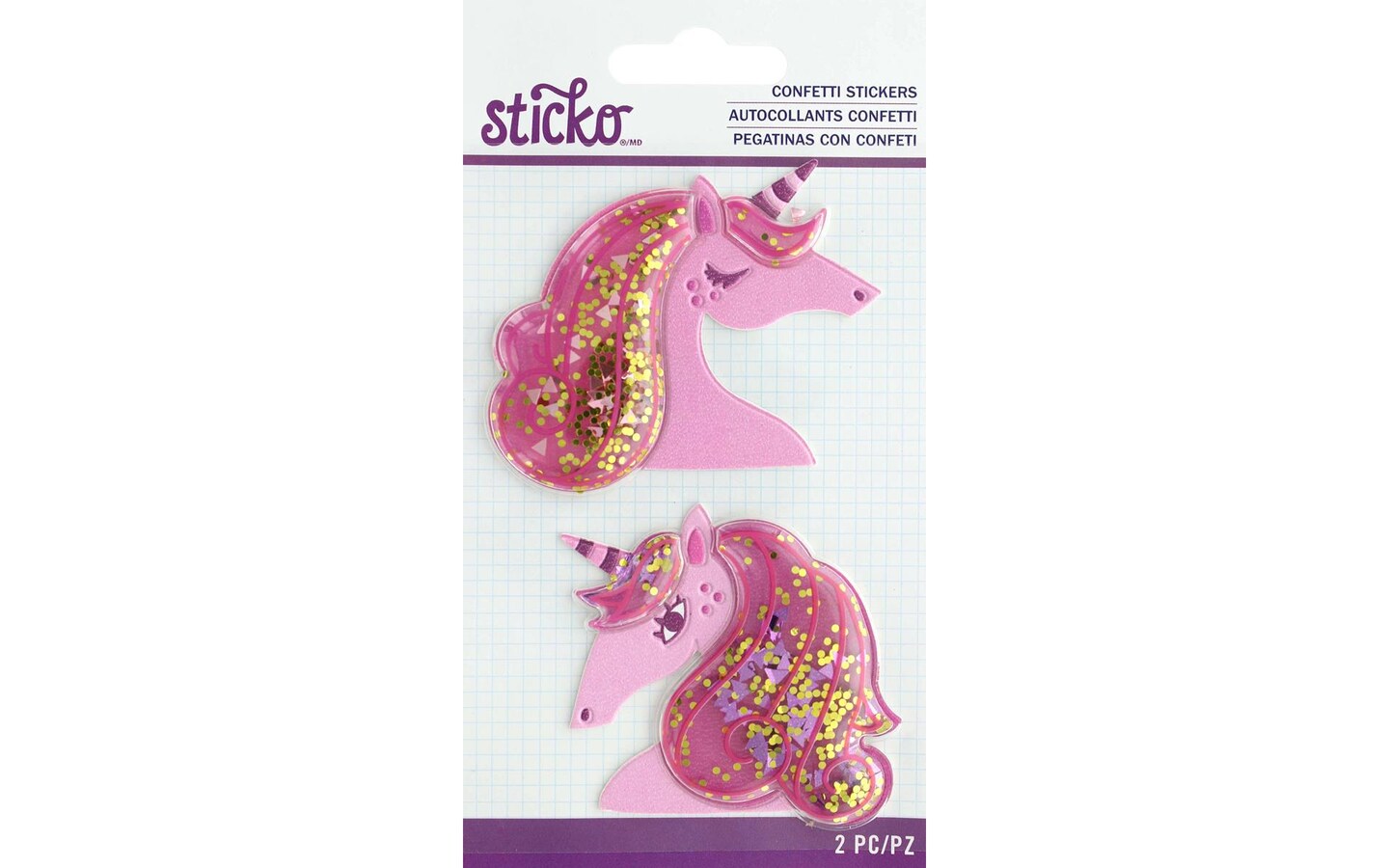 EK Sticko Sticker Confetti Unicorn