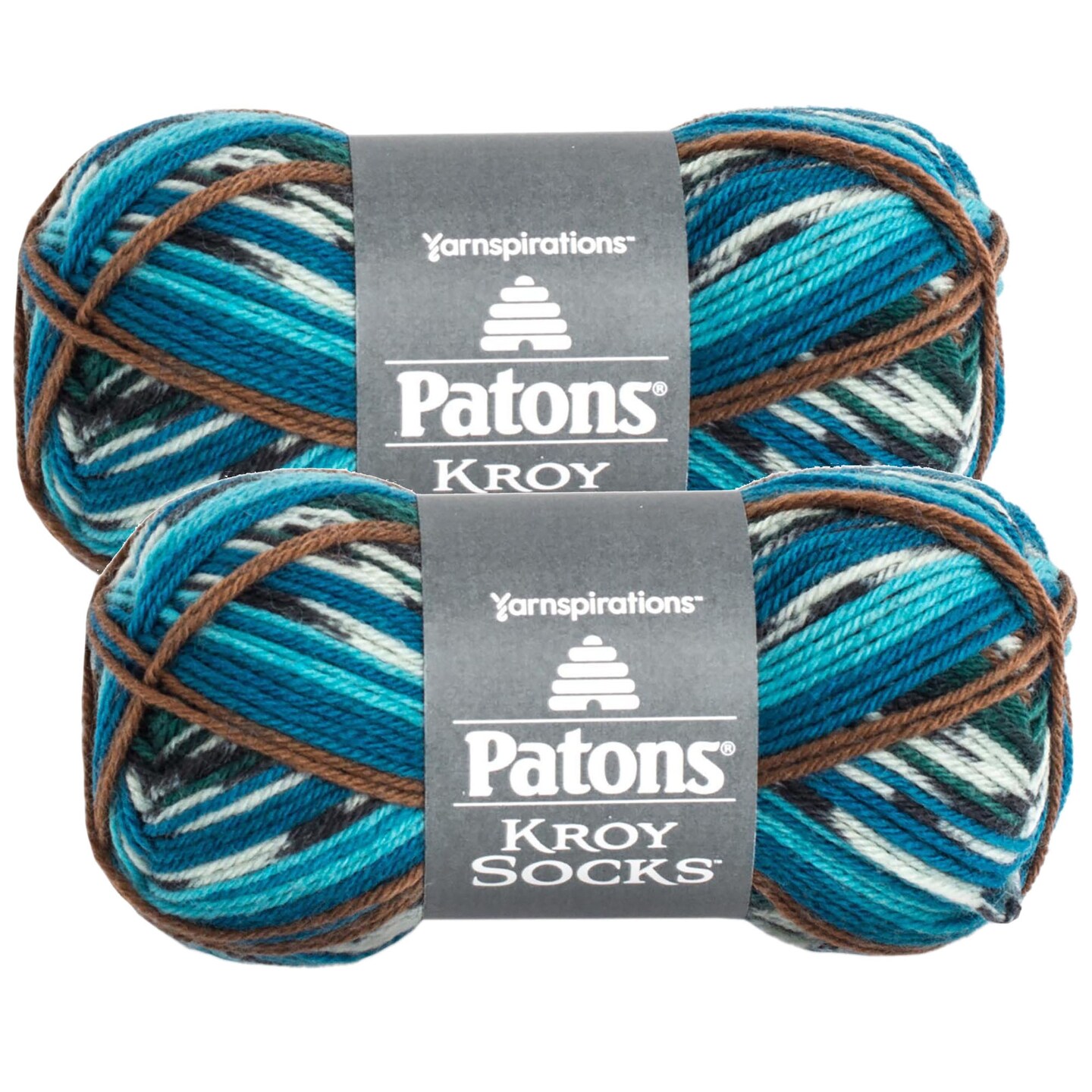 (Pack of 2) Patons Kroy Socks Yarn-Route 66 Jacquard