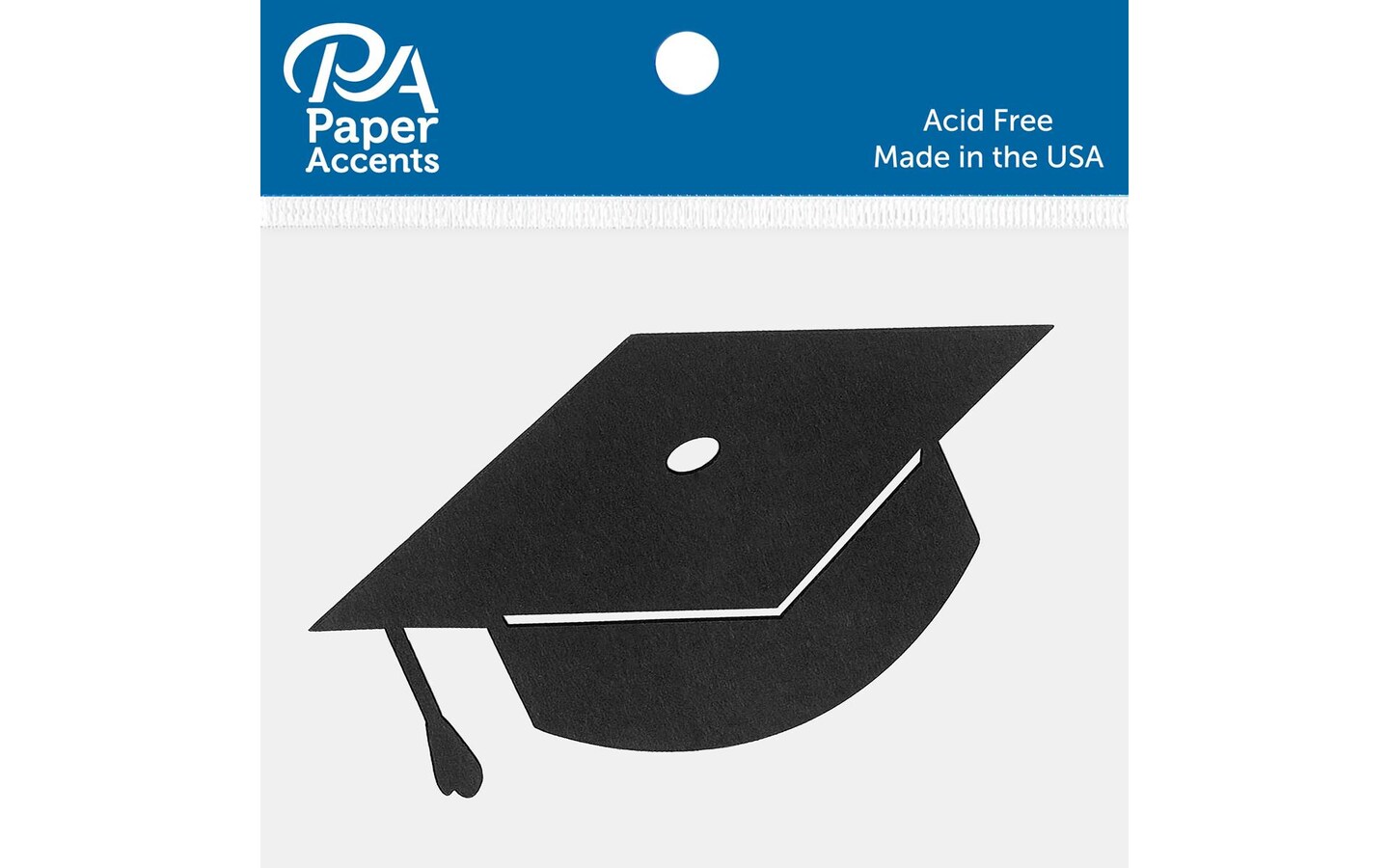 Chip Shape 8pc Graduation Cap Black