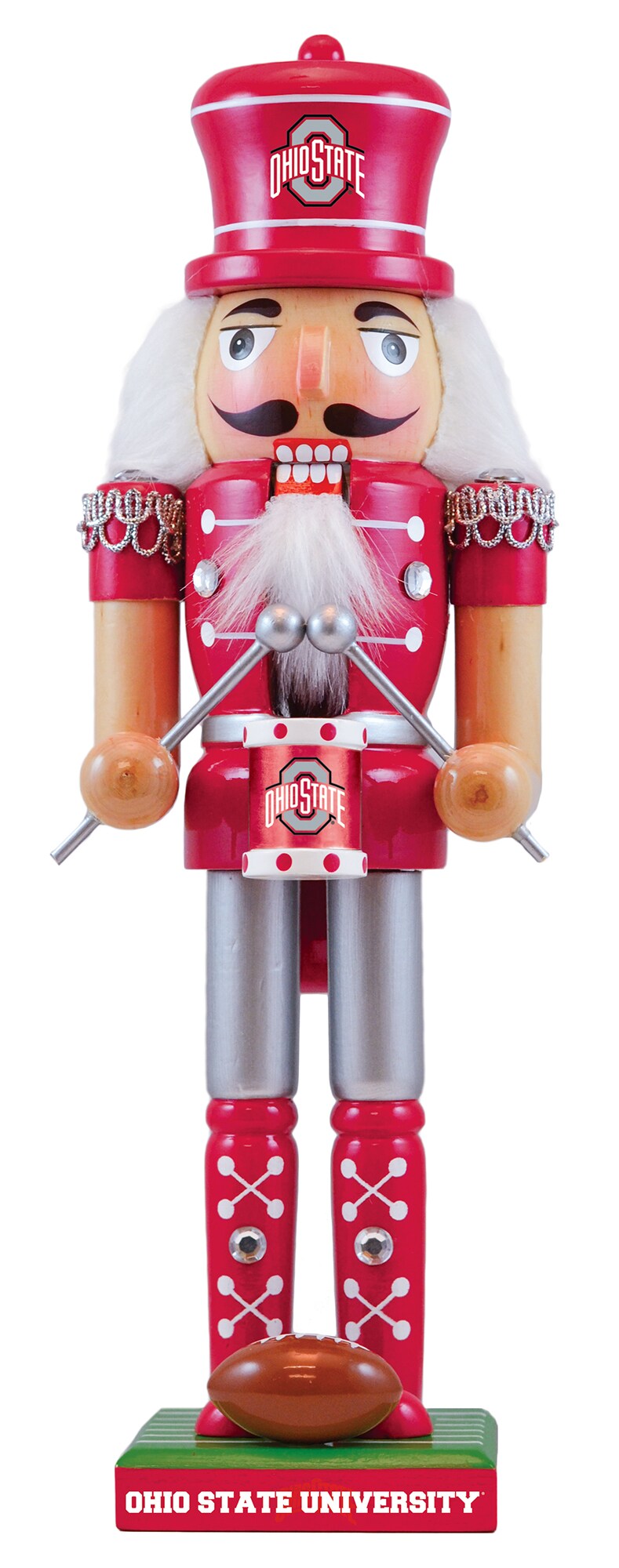 Masterpieces Game Day - NCAA Ohio State Buckeyes - Team Painted Wood Nutcracker