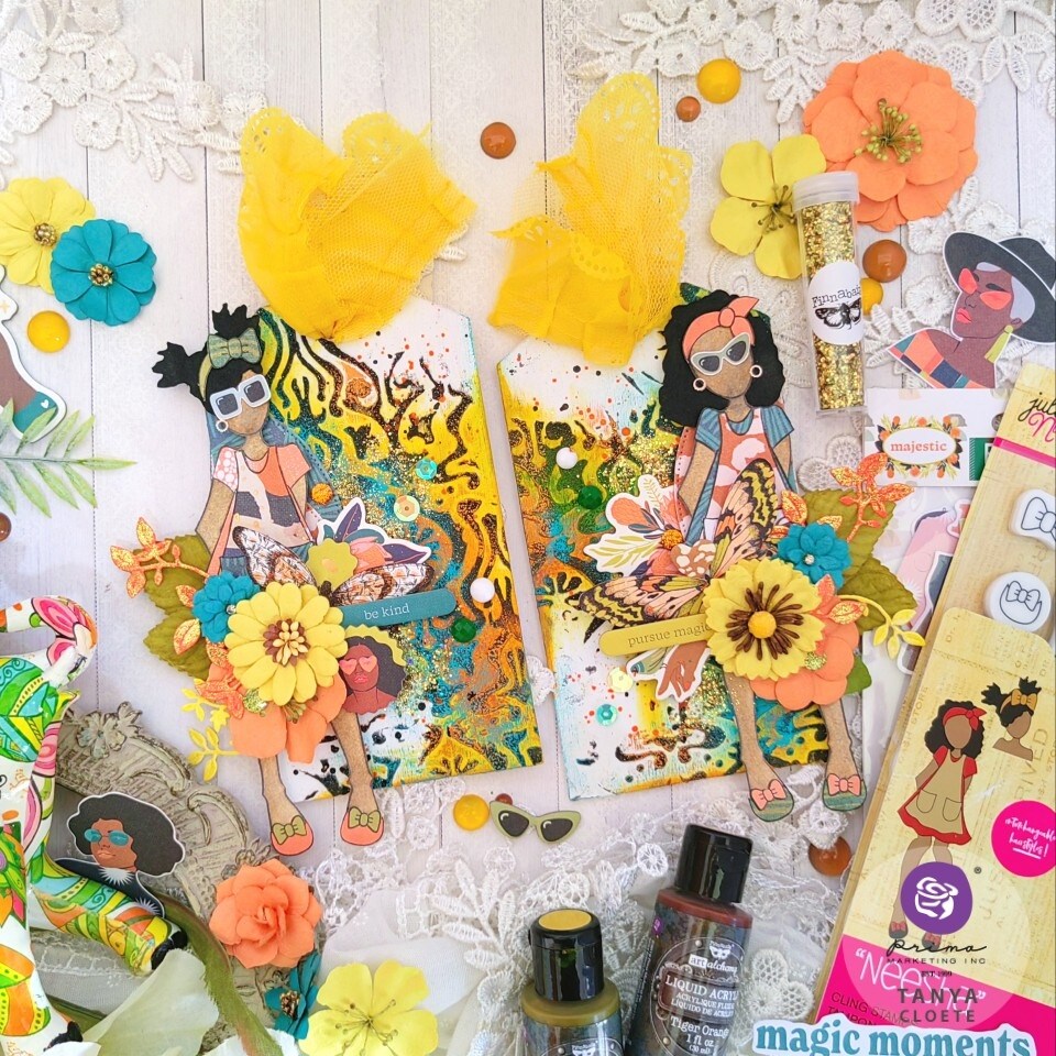 Prima Marketing Julie Nutting Mixed Media Cling Rubber Stamp-Neesha