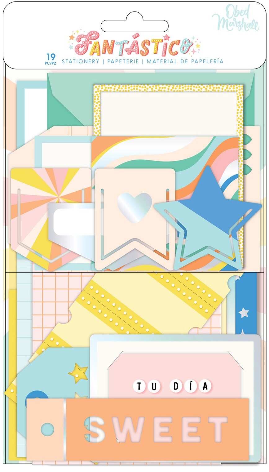 Obed Marshall Fantastico Ephemera Cardstock DieCutsStationery W/Holographic Foil Accents