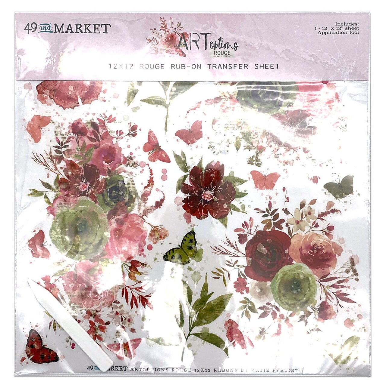 ARToptions Rouge RubOns 12"X12"1 Sheet Michaels