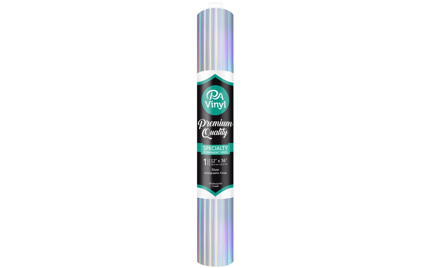 Vinyl 12x36 Roll Perm Adh Holographic Silver