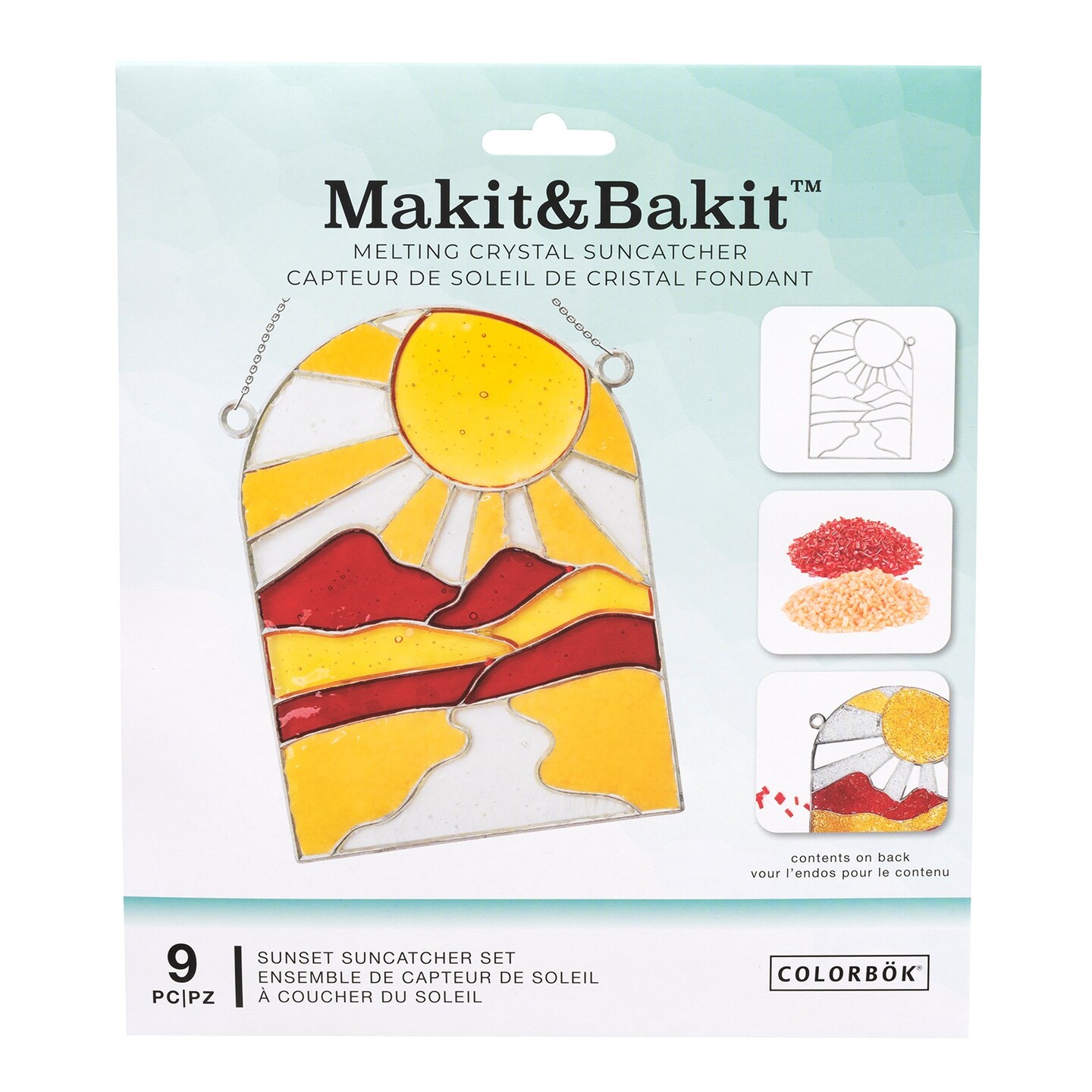 Colorbok Makit &#x26; Bakit Melting Crystal Suncatcher Kit-Sunset