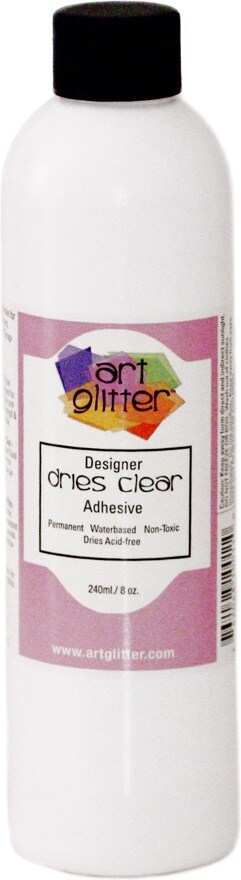 Art Institute Glitter Designer Dries Clear Adhesive 8oz-