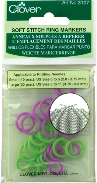 Clover Soft Stitch Ring Markers 30 ct. – Wool and Company