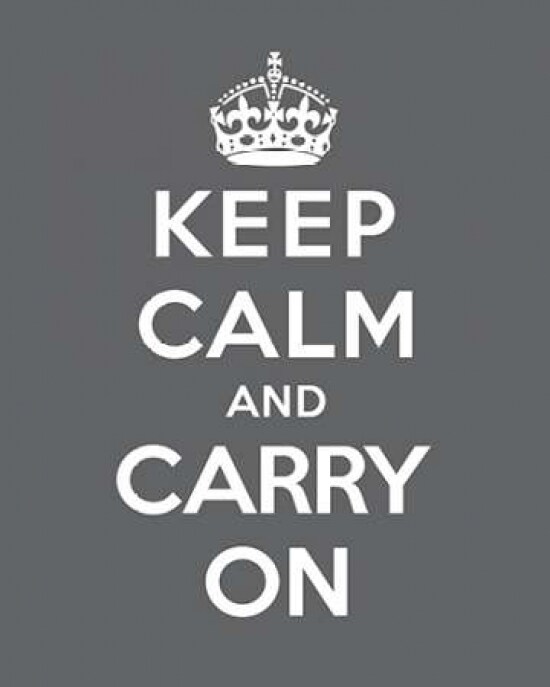 Keep Calm and Carry On - Gray Poster Print by The British Ministry of Information - Item # VARPDX371965