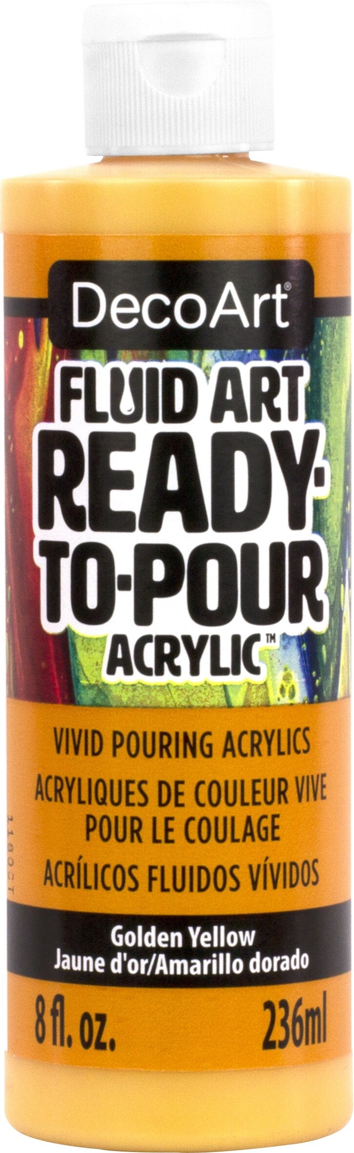 DecoArt FluidArt ReadyToPour Acrylic Paint 8ozGolden Yellow Michaels