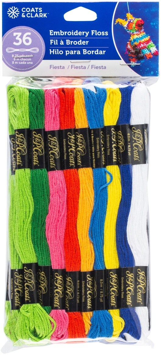 Coats & Clark 6-Strand Embroidery Floss Value Pack 36/Pkg-Fiesta