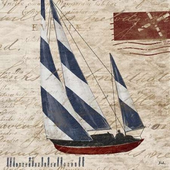 Sailing Stamp Border II Poster Print by Patricia Pinto - Item # VARPDX9294H