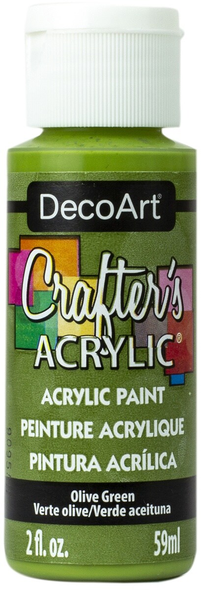 Crafter&#x27;s Acrylic All-Purpose Paint 2Oz-Olive Green