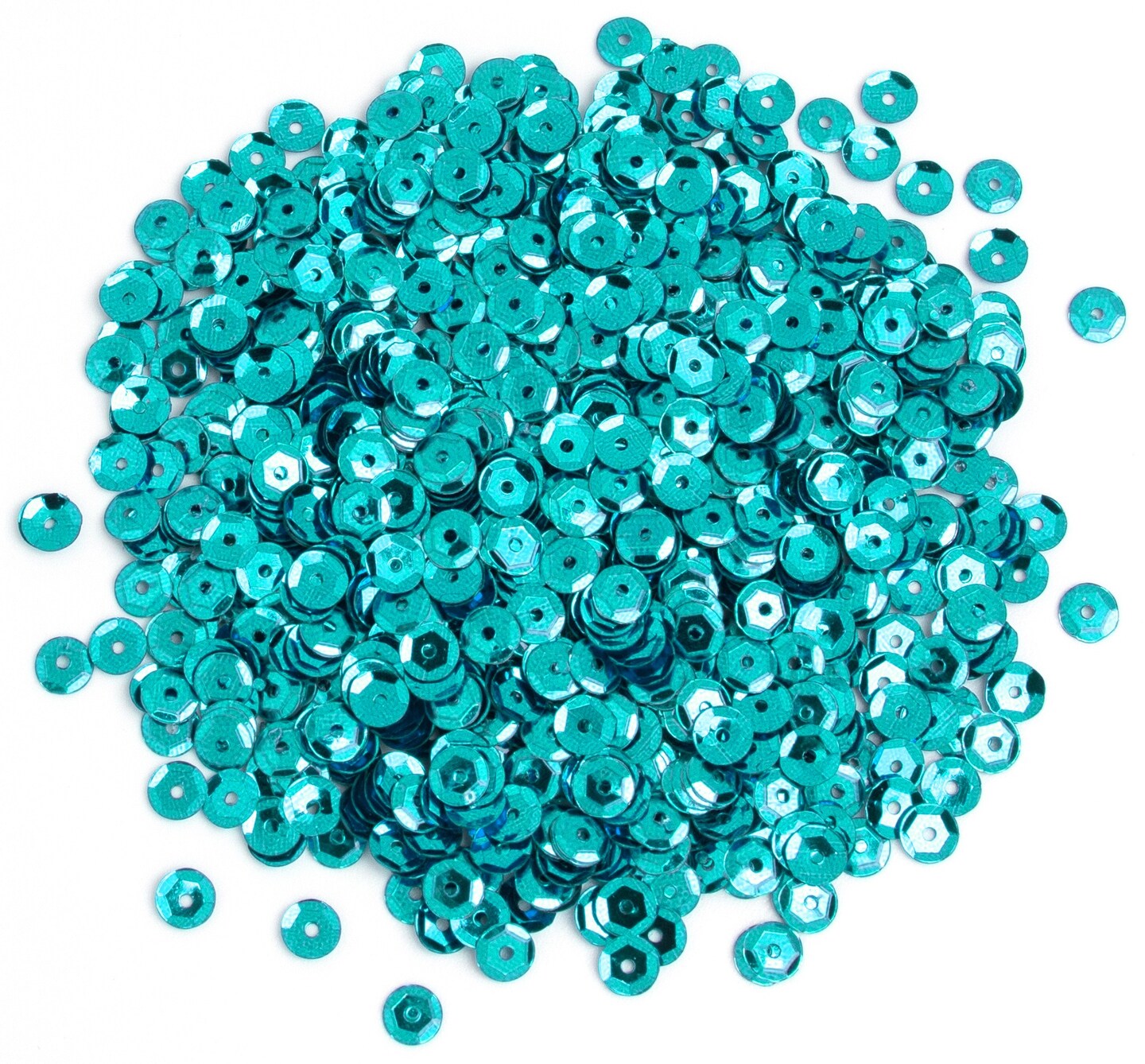 CousinDIY Cupped Sequins-Turquoise Peacock, 8mm 200/Pkg