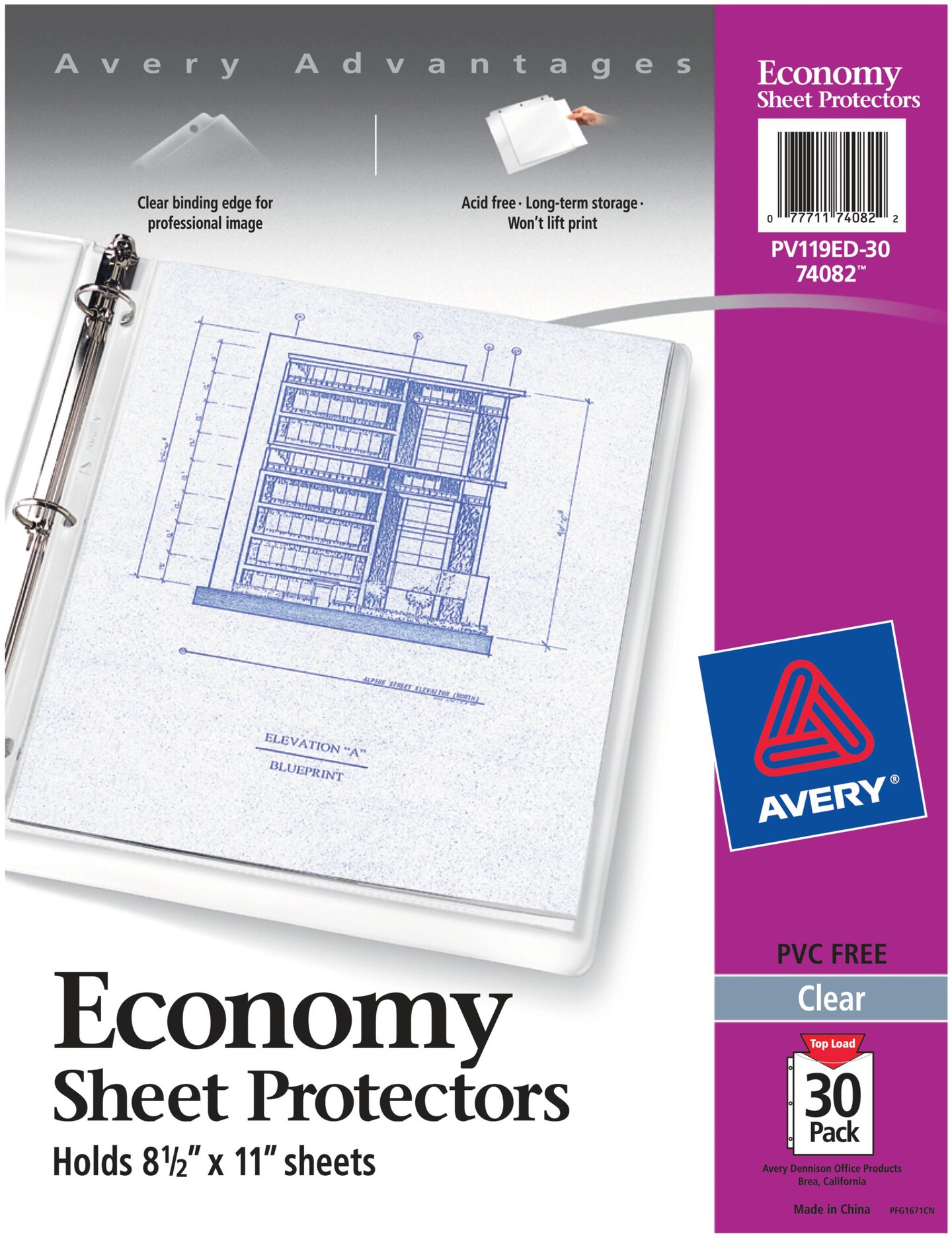 Avery Economy Clear Sheet Protectors 30/Pkg-Acid-Free