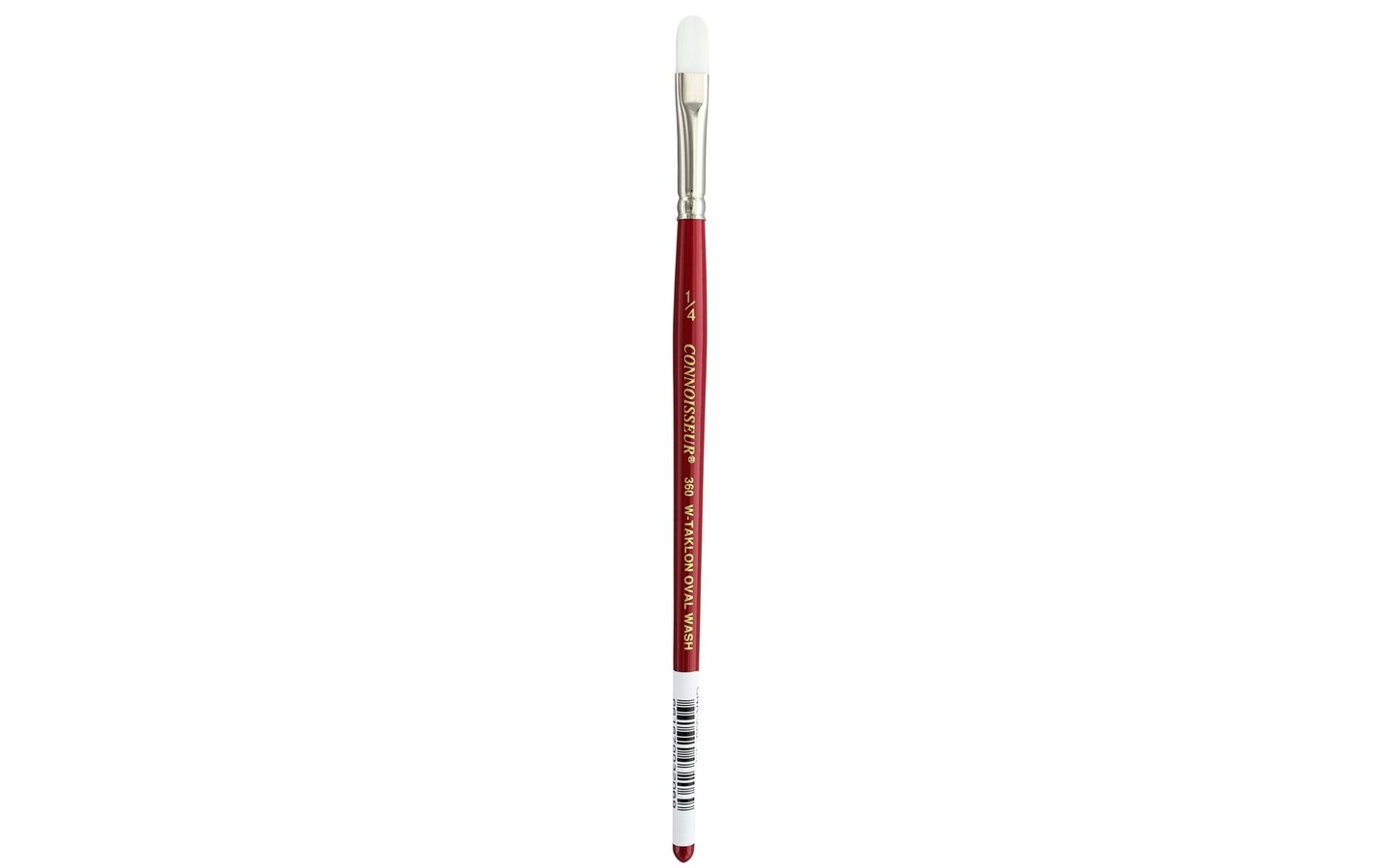 Connoisseur Brush White Taklon Short Oval .25&#x22;