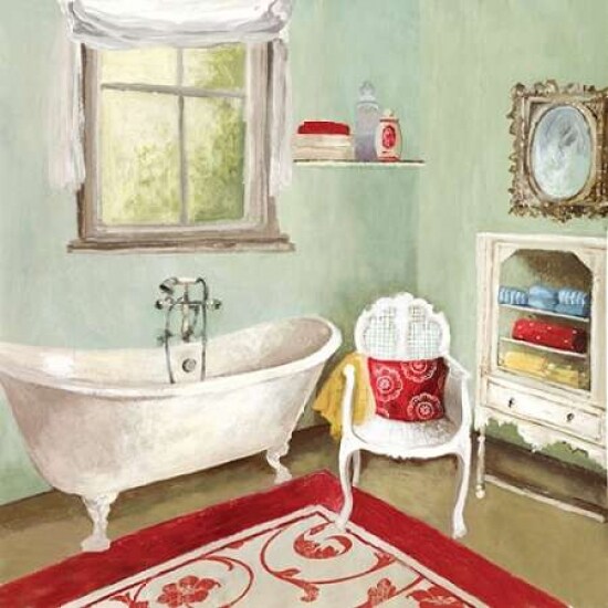 Tranquil Bath I - Mini Poster Print by Allison Pearce