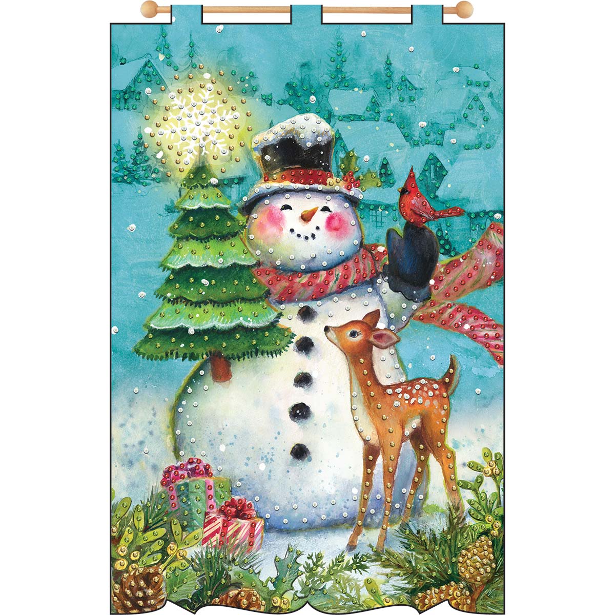 Design Works  Wintertime Banner Felt &#x26; Sequin Kit