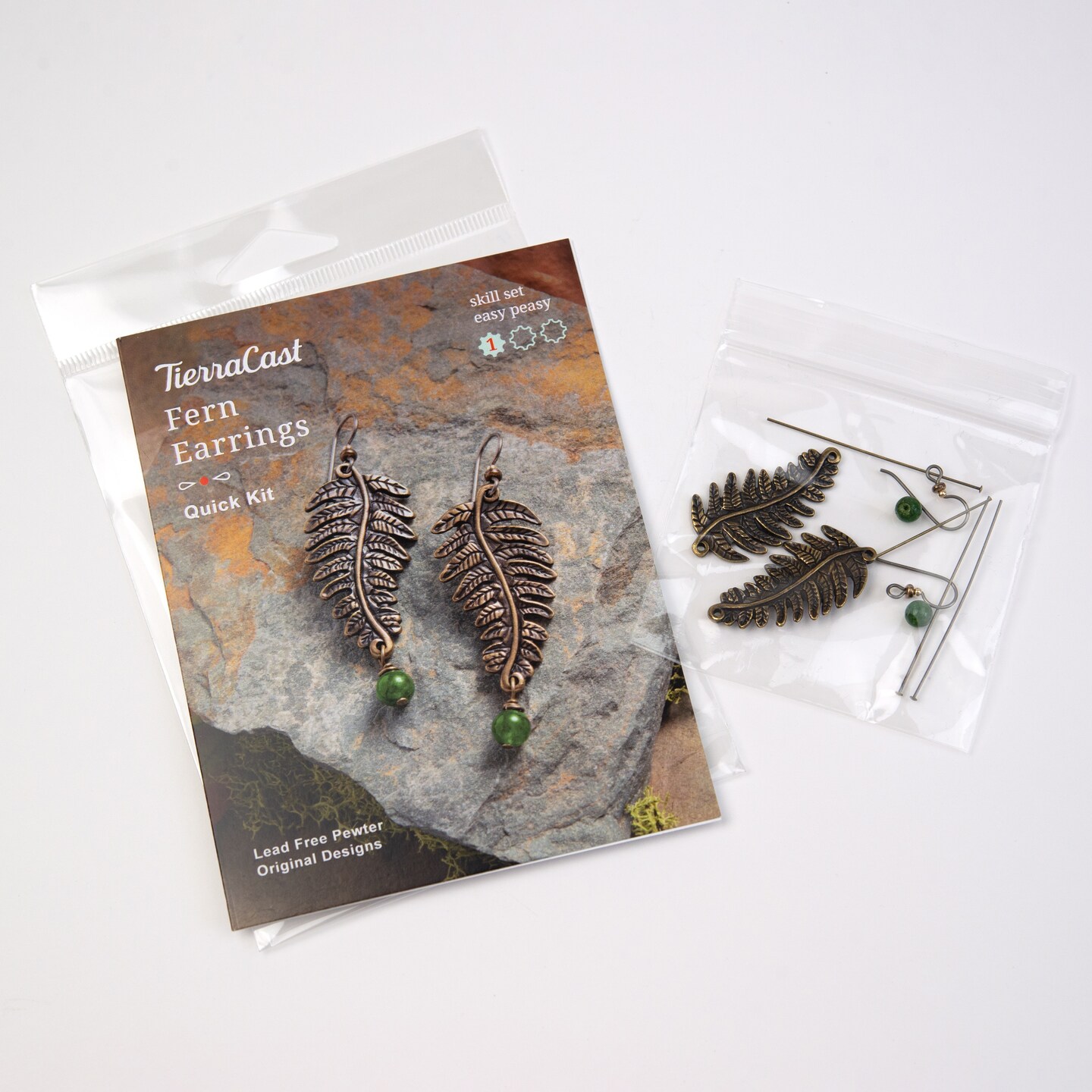 Tierracast Fern Earrings Jewelry Making Kit-