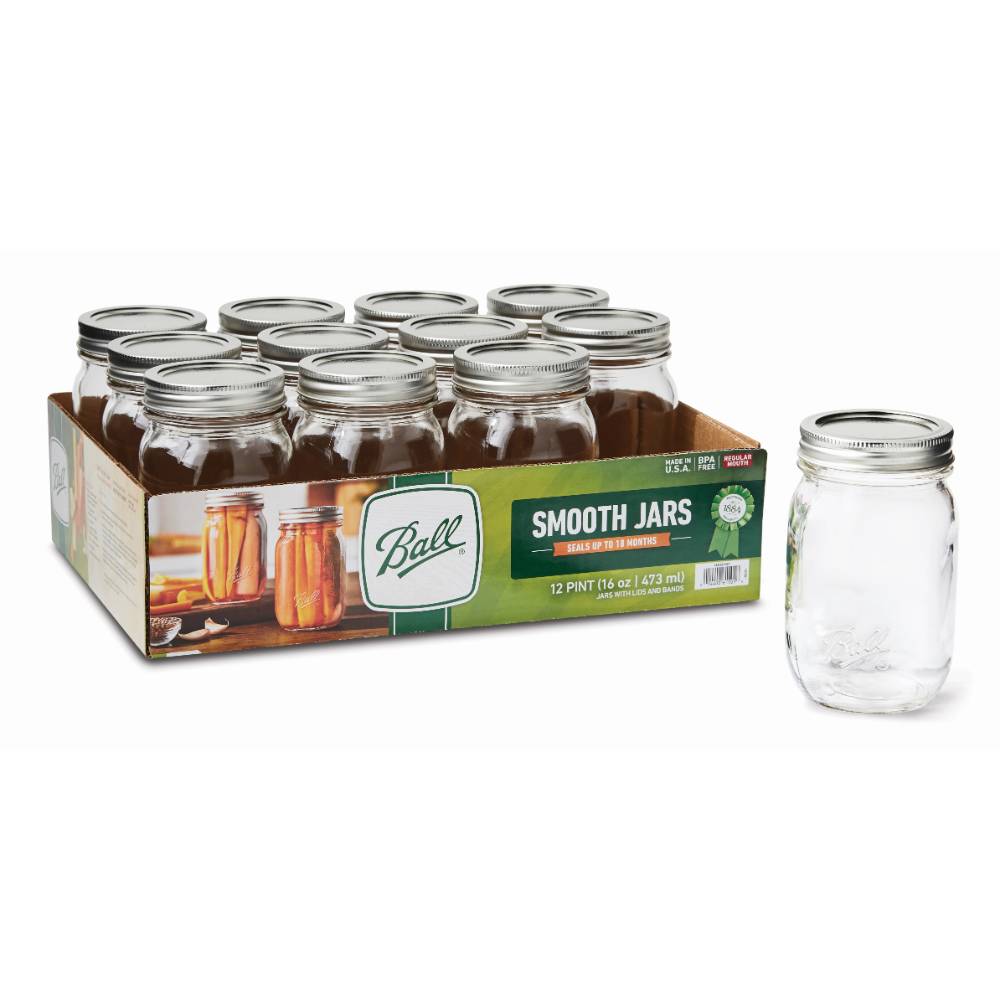 Ball Regular Mouth Mason Jars 32 oz 4 Pack With mason jar lids and