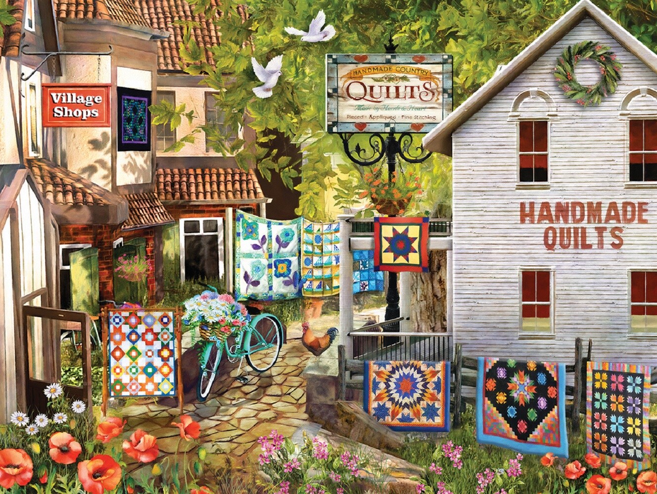 Sunsout Village Shops 1000 pc   Jigsaw Puzzle 28559