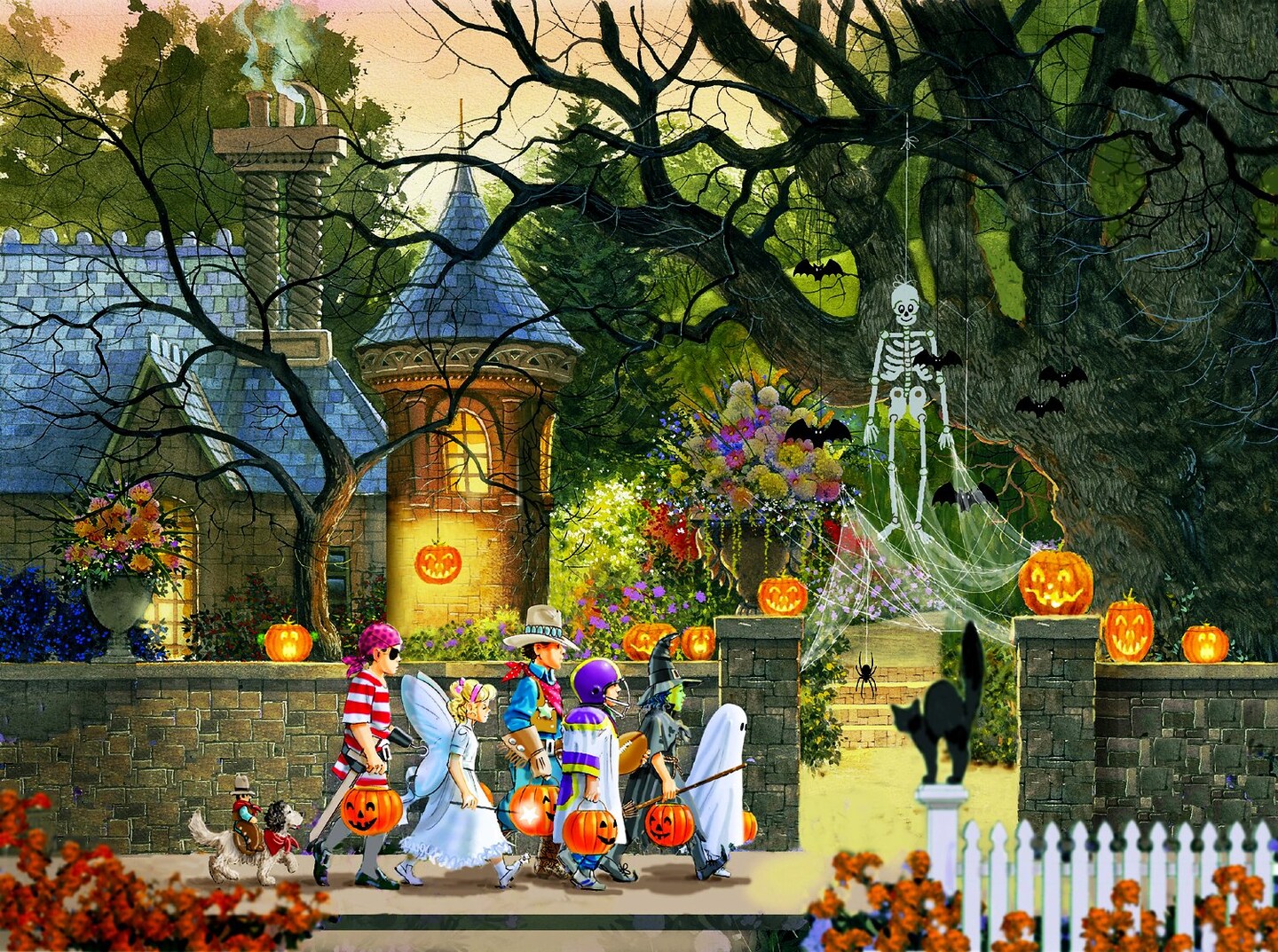Sunsout Friends on Halloween 1000 pc Halloween Jigsaw Puzzle 51224