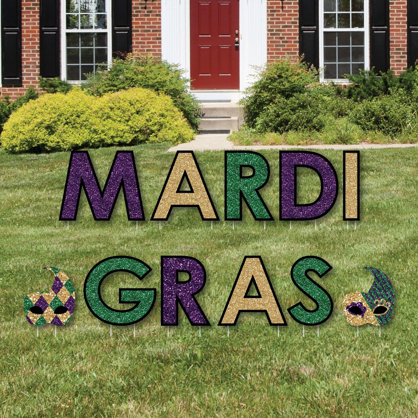 Big Dot Of Happiness Mardi Gras Yard Sign Outdoor Lawn Decorations 