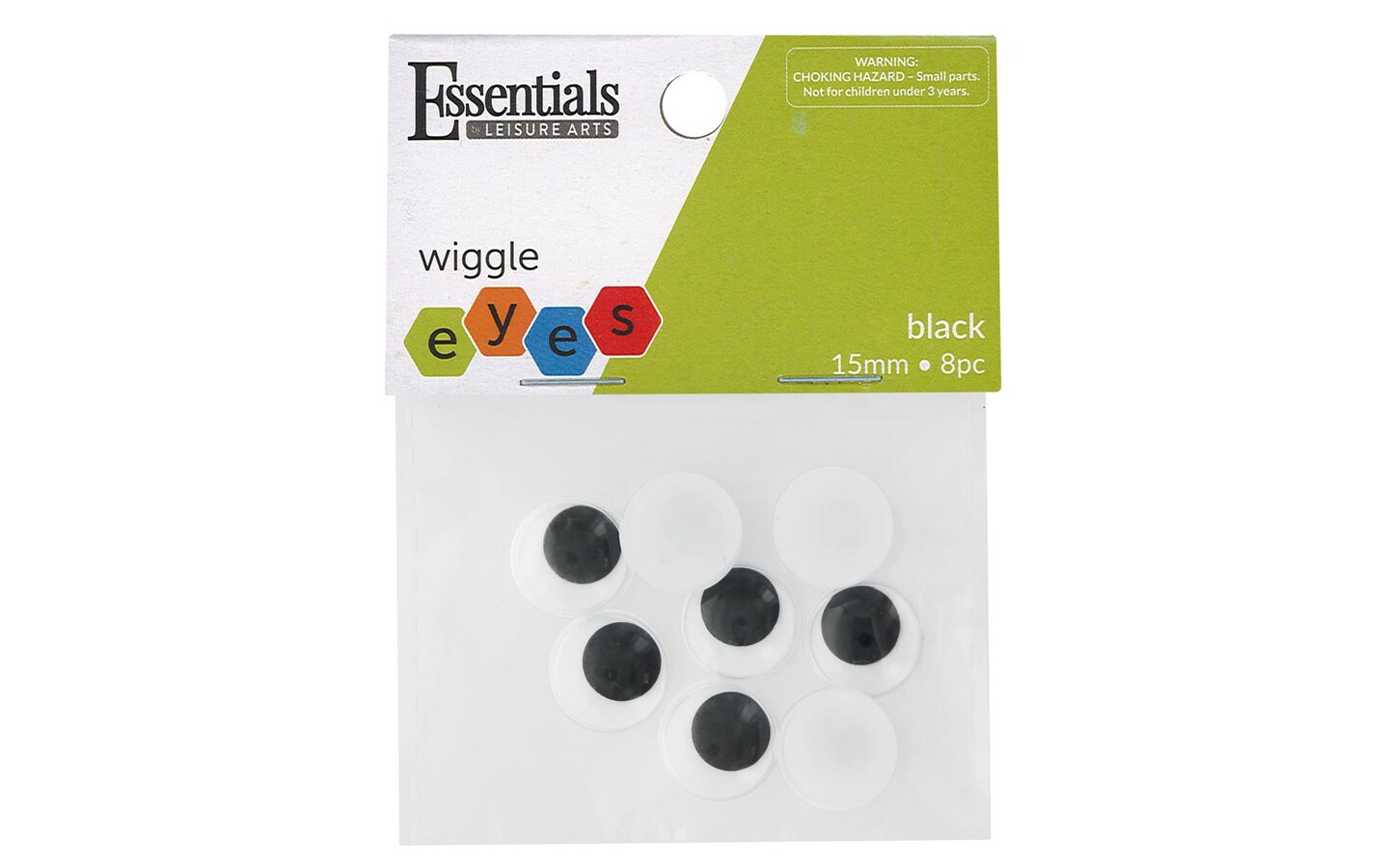Essentials by Leisure Arts Eyes Paste On Moveable 15mm Black 8pc Googly  Eyes, Google Eyes for Crafts, Big Googly Eyes for Crafts, Wiggle Eyes,  Craft
