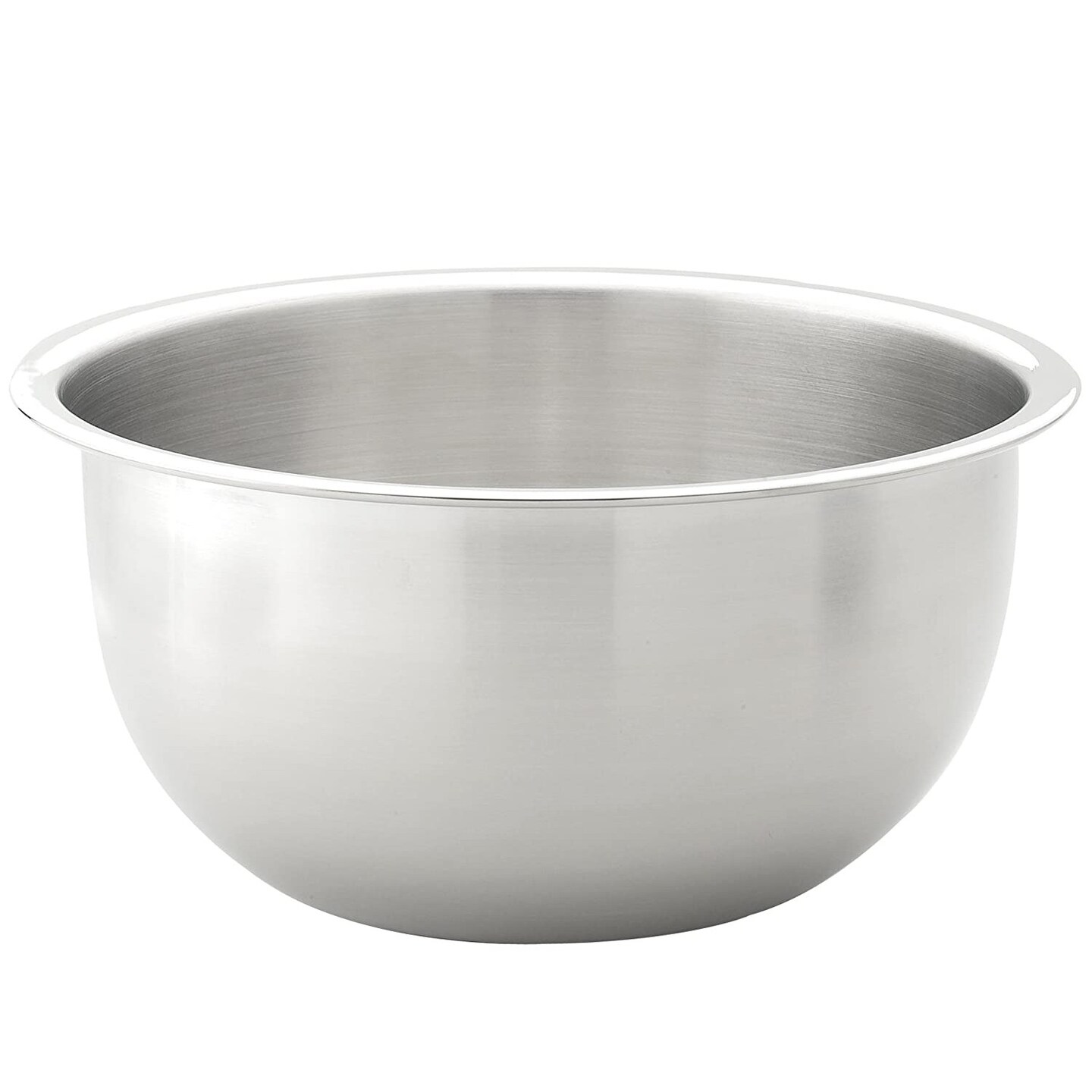Stainless Steel Mixing Bowl - 18/8 Stainless Steel, Extra Wide Lip, Weighted Design, Flat Bottom with High Sides, Dishwasher Safe