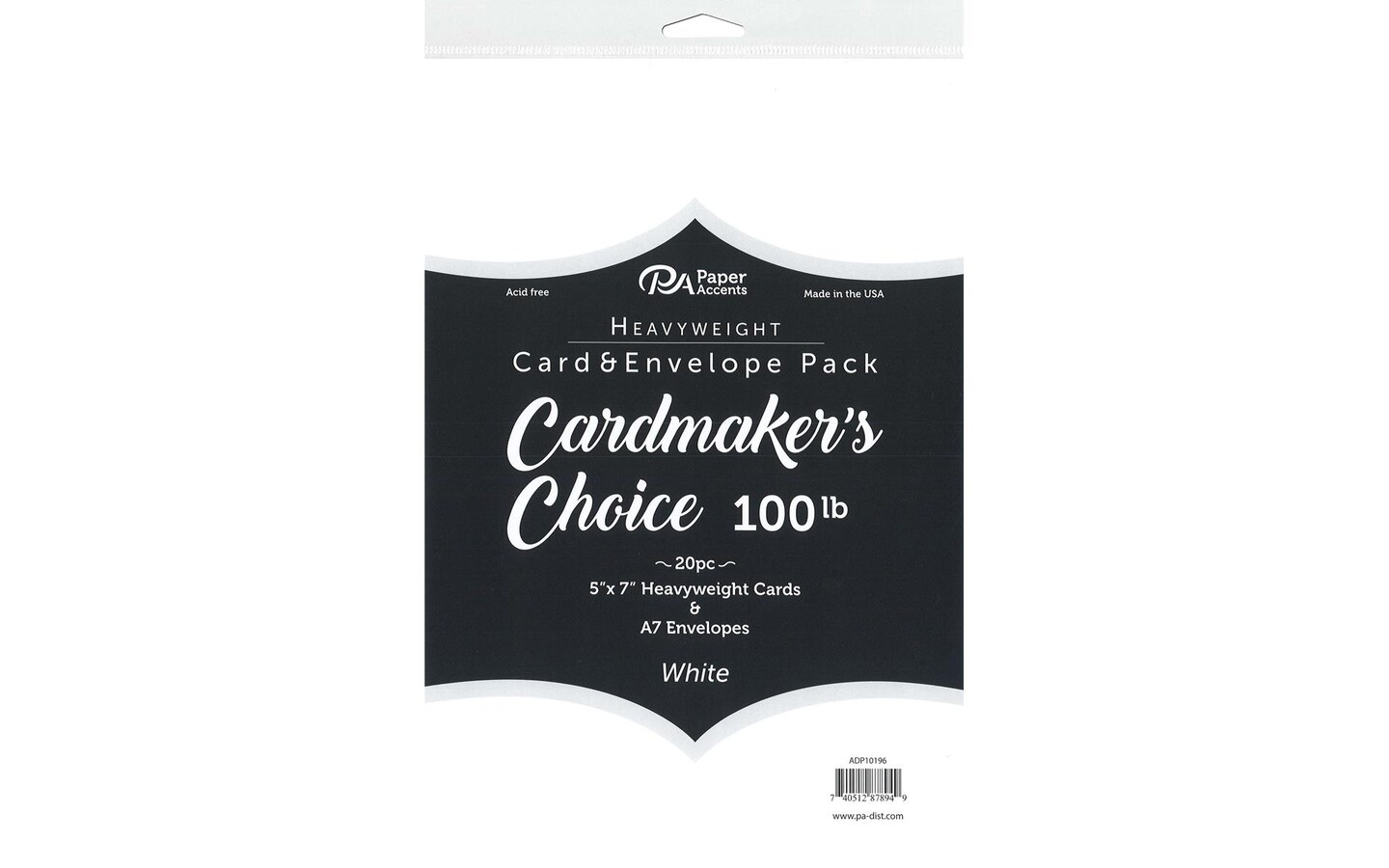 Cardmakers Choice Card &#x26; Env 5x7 100lb White 20pc