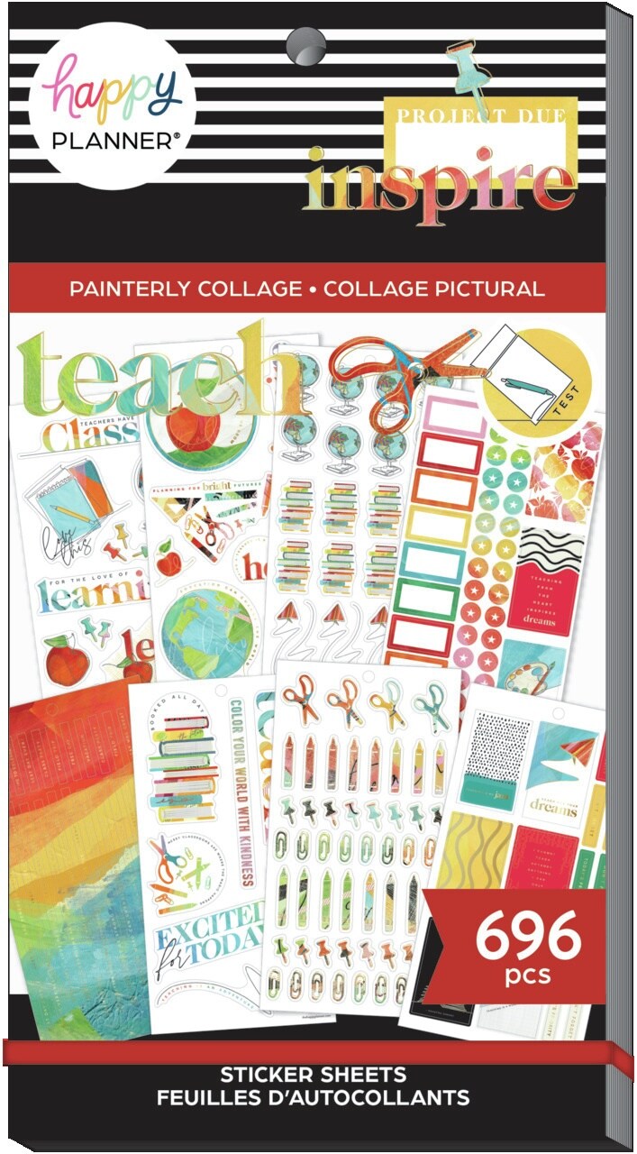 Happy Planner Sticker Value Pack 30/Sheets-Painterly Collage