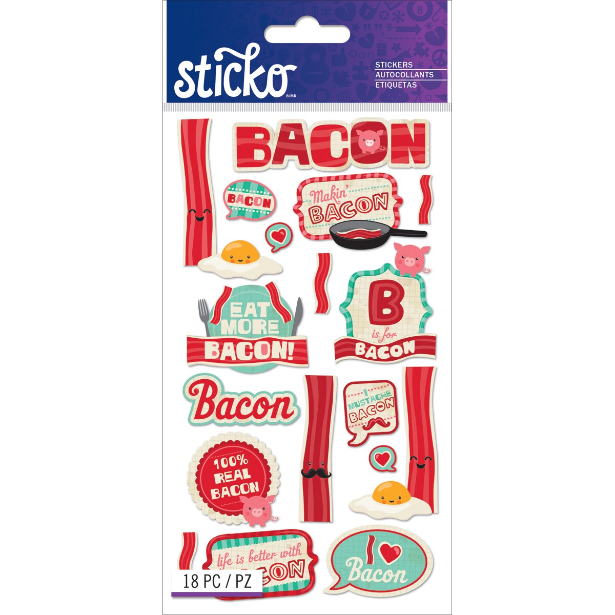 Sticko Stickers-Bacon