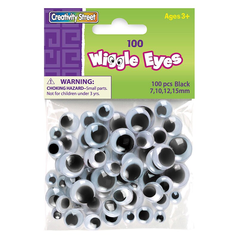 S&S Worldewide Black Wiggly Eye Stickers. Self-Adhesive Assorted Paper Eye  Stickers for Crafts, Kids Love Wiggly Eyes, No Glue Necessary. 5/8