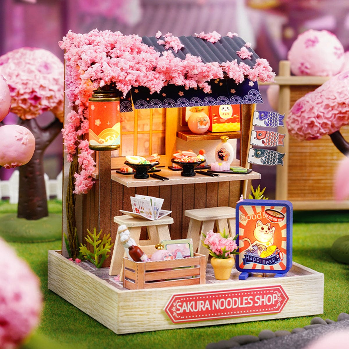 Miniature Wizardi Roombox Kit - Sakura Noodles Shop Dollhouse Kit