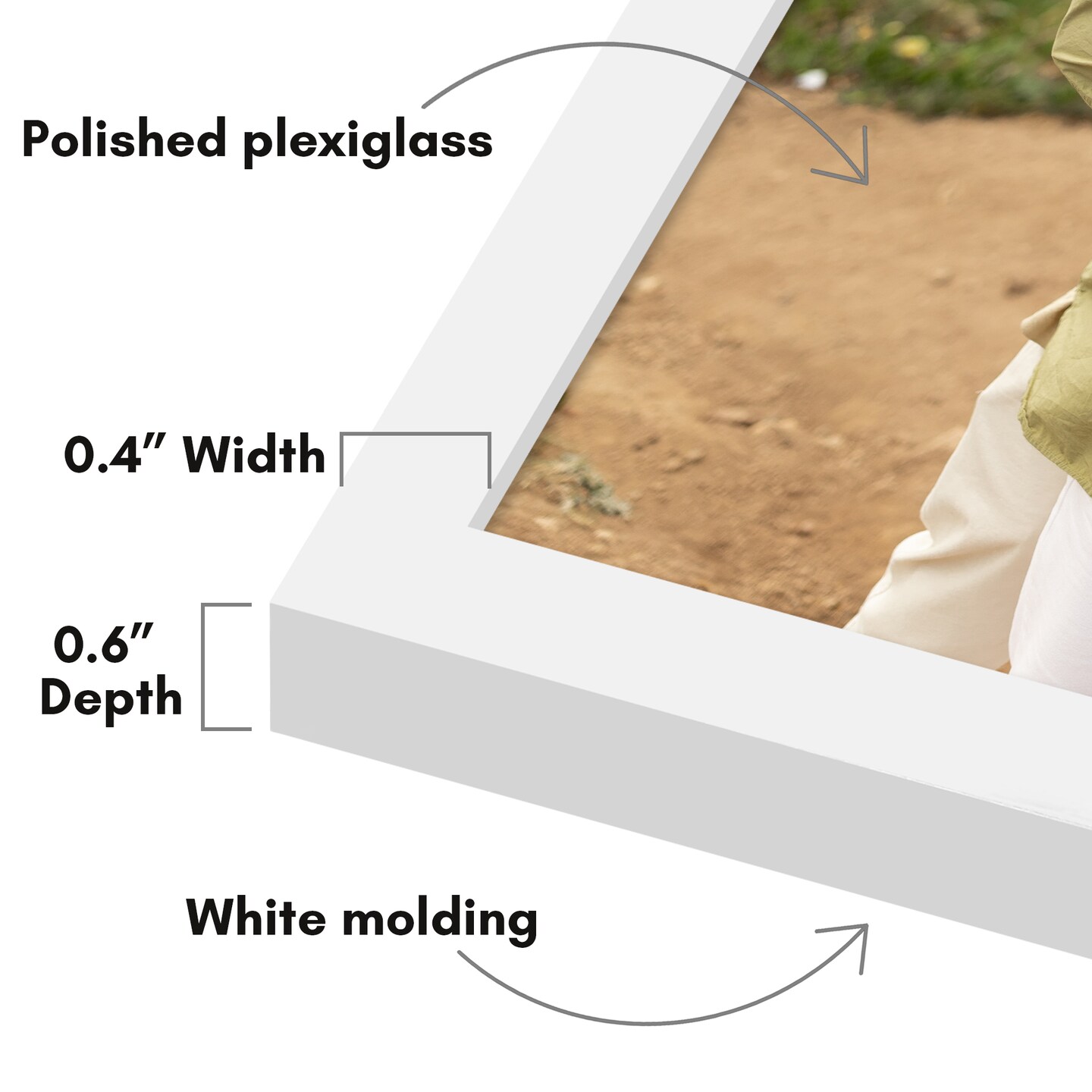 Americanflat Poster Frame - Perfect Frame for Photos and Artwork - Large Picture Frame - Polished Plexiglass - Hanging Hardware with Horizontal and Vertical Display