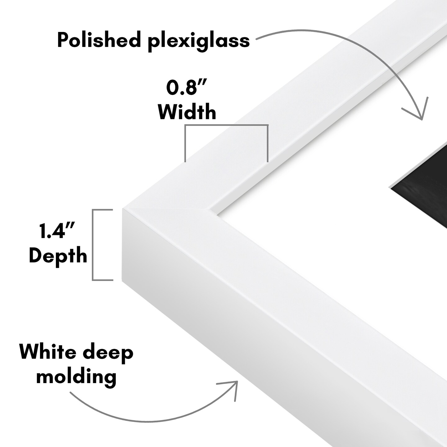 Americanflat Gallery-Style Picture Frame with Mat - Showcase Artwork, Prints, and Photos - Shatter Resistant Glass - Hanging Hardware with Drywall Anchor