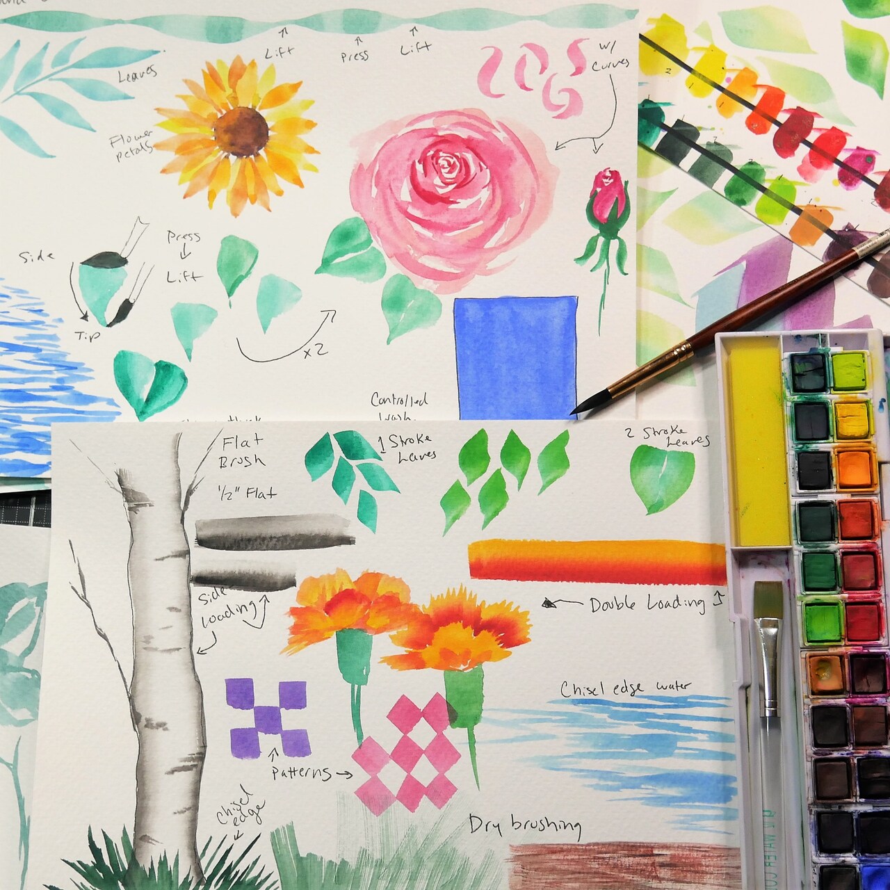 Watercolor Brushes with @lindsayweirich and Derwent®