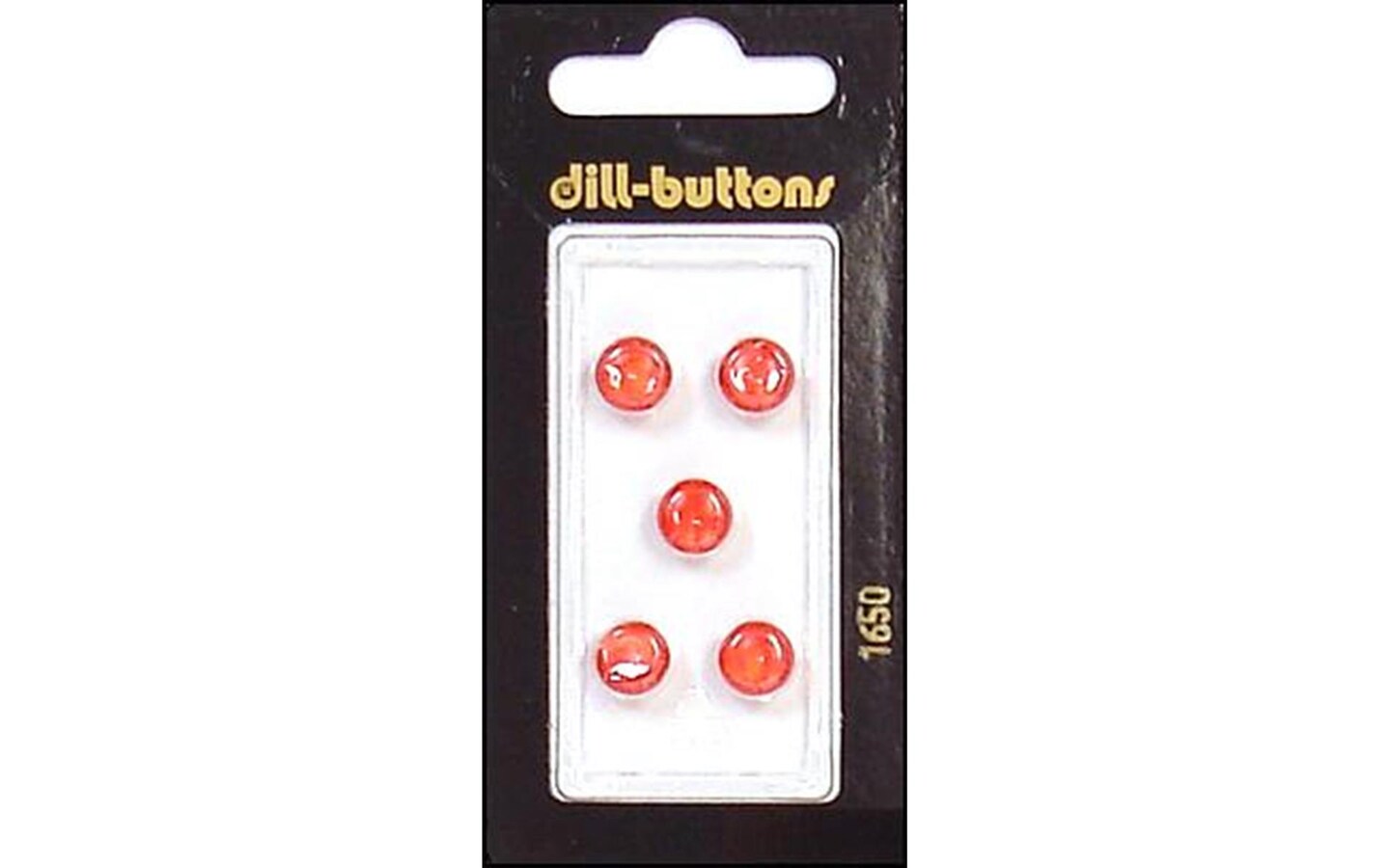 Dill Buttons 8mm 5pc Shank Red