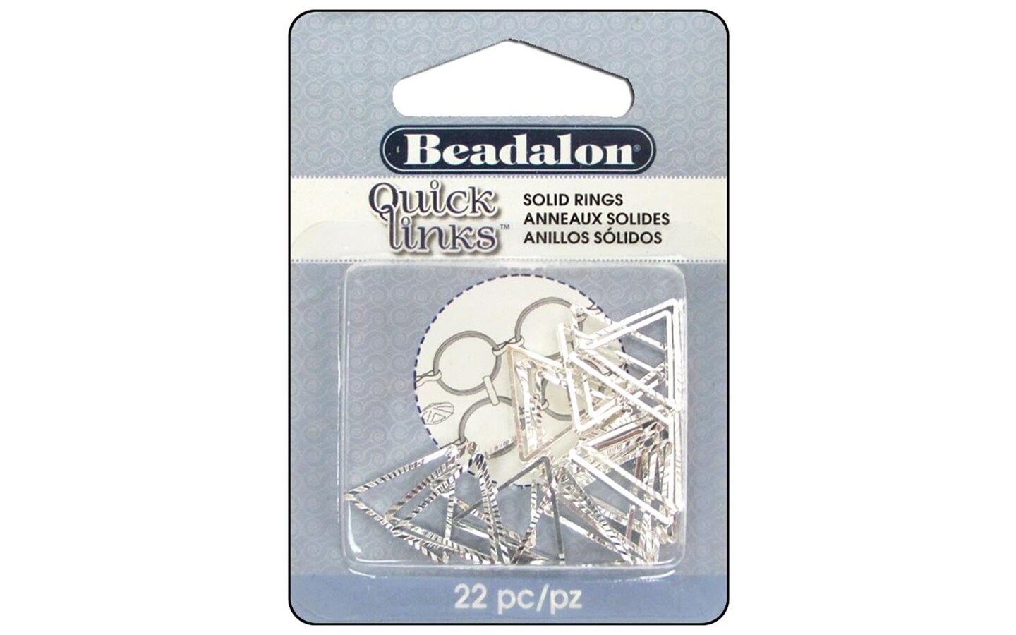 Beadalon QuickLinks Tri 16.5mm DiaCut Slv Plt 22pc | Michaels