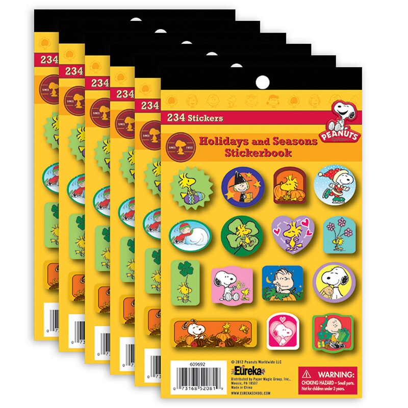 Peanuts&#xAE; Seasons and Holidays Sticker Book, Pack of 6