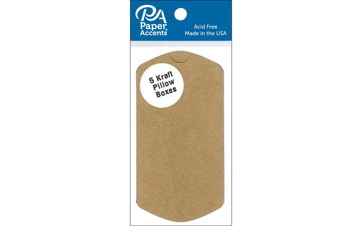 Pillow Box 2x3/4x3&#x22; Kraft 5pc