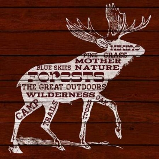 Moose Text Poster Print by  SD Graphics - Item # VARPDX9600M