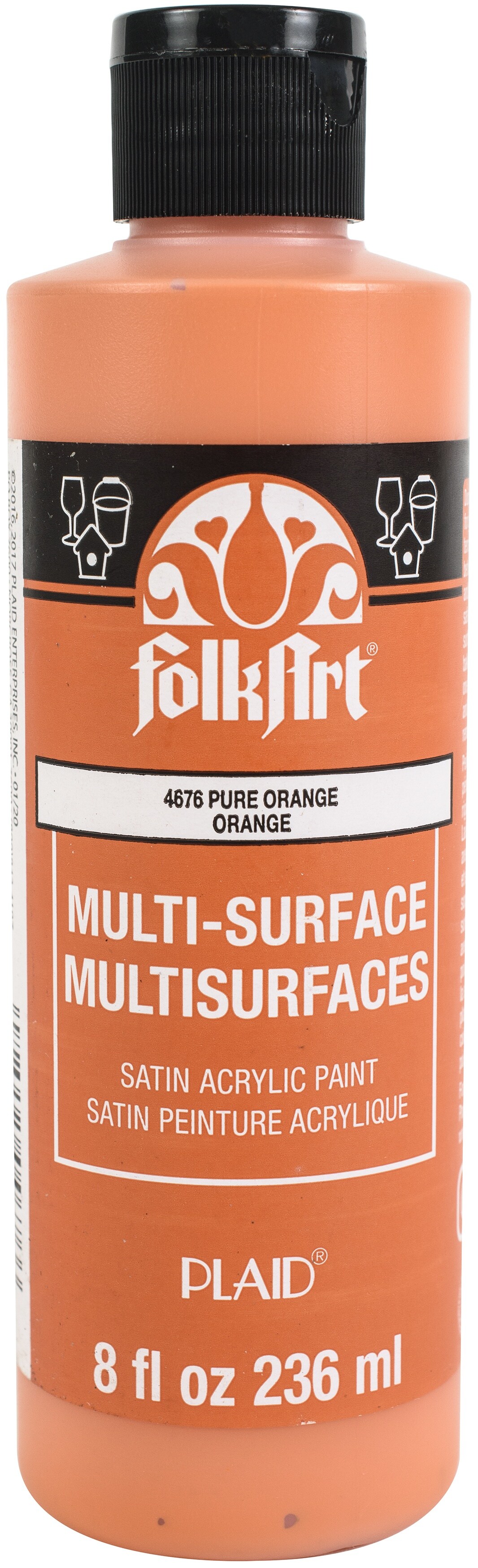 FolkArt Multi Surface Paint 8oz Pure Orange
