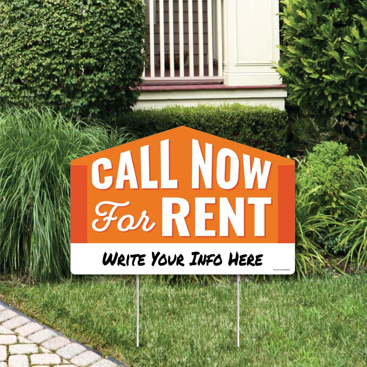 Big Dot of Happiness Now For Rent - Real Estate Yard Sign Lawn ...
